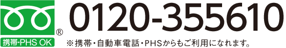 フリーダイヤル：0120-355-610